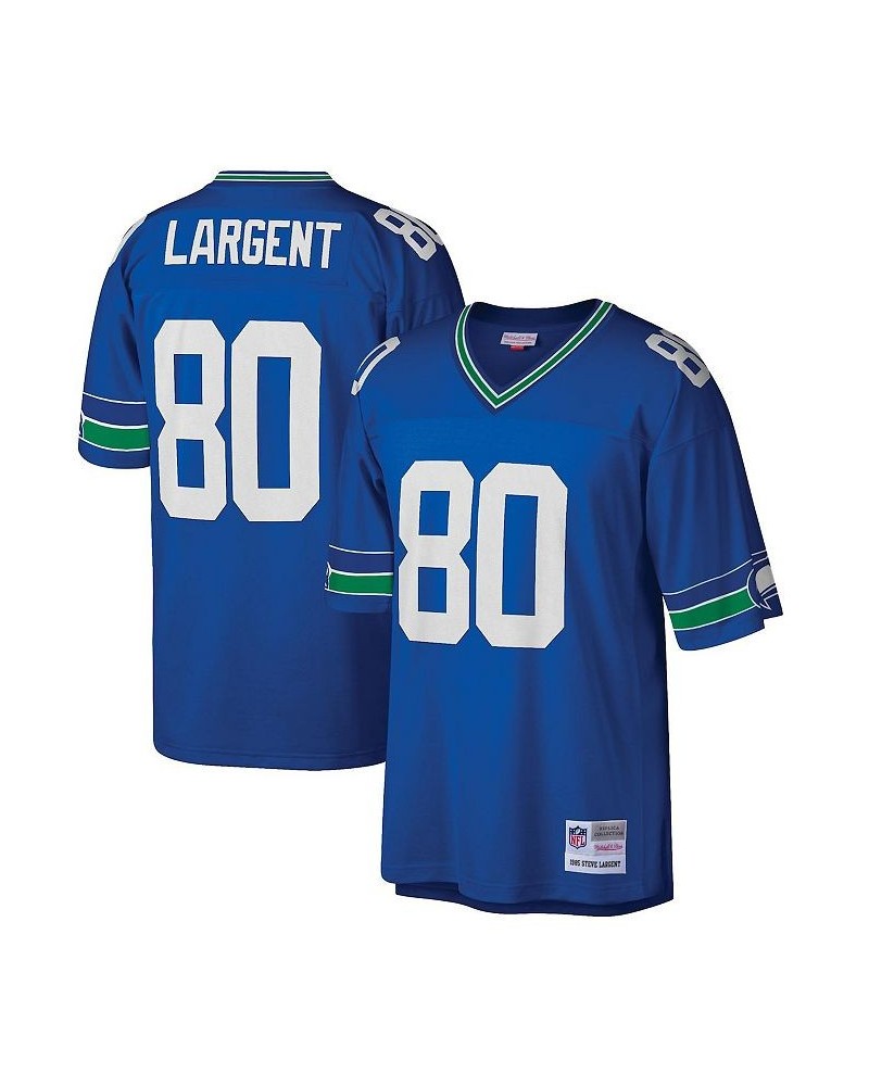 Men's Steve Largent Royal Seattle Seahawks Big and Tall 1985 Retired Player Replica Jersey $68.00 Jersey