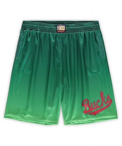 Men's Green Milwaukee Bucks Hardwood Classics Big and Tall Team Heritage Dazzle Shorts $36.39 Shorts