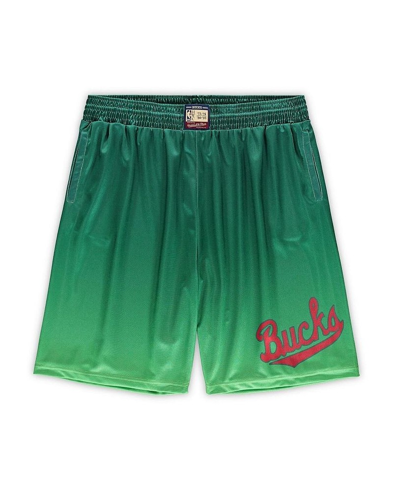 Men's Green Milwaukee Bucks Hardwood Classics Big and Tall Team Heritage Dazzle Shorts $36.39 Shorts