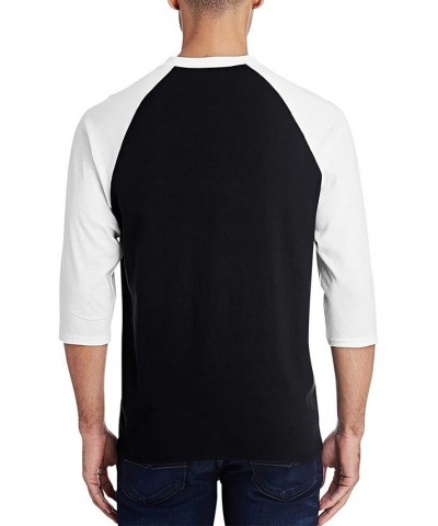 Men's Raglan Baseball 3/4 Sleeve Elon Musk Word Art T-shirt Black, White $19.35 T-Shirts