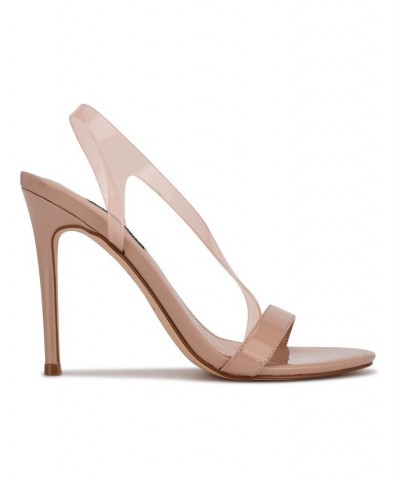 Women's Magee Heeled Sandals Tan/Beige $44.55 Shoes