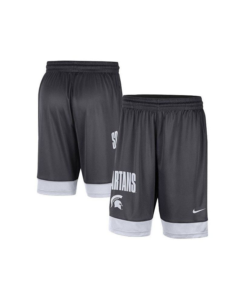 Men's Charcoal, White Michigan State Spartans Fast Break Shorts $26.54 Shorts