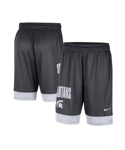 Men's Charcoal, White Michigan State Spartans Fast Break Shorts $26.54 Shorts