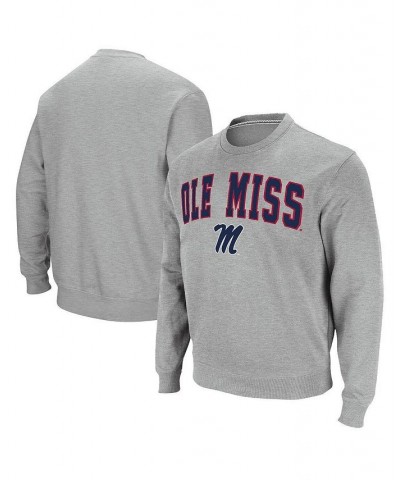 Men's Heathered Gray Ole Miss Rebels Arch & Logo Pullover Sweatshirt $35.39 Sweatshirt