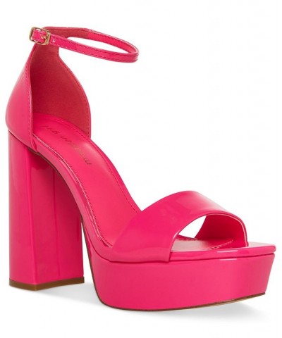 Omega Two-Piece Platform Dress Sandals Pink $33.18 Shoes