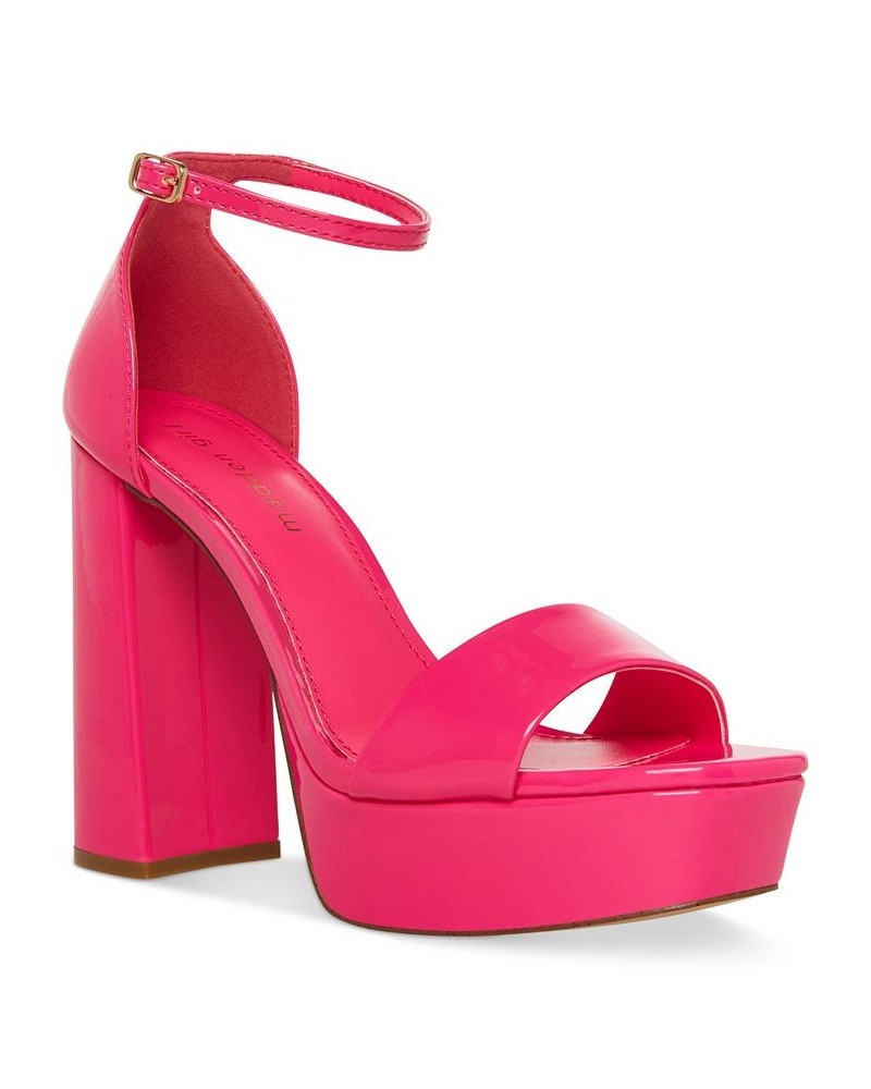 Omega Two-Piece Platform Dress Sandals Pink $33.18 Shoes