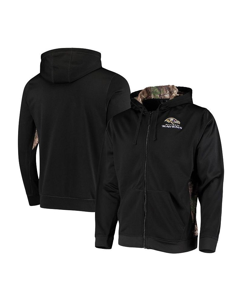 Men's Black, Realtree Camo Baltimore Ravens Decoy Tech Fleece Full-Zip Hoodie $45.89 Sweatshirt