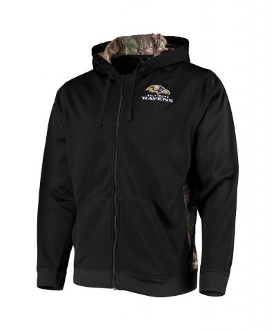 Men's Black, Realtree Camo Baltimore Ravens Decoy Tech Fleece Full-Zip Hoodie $45.89 Sweatshirt