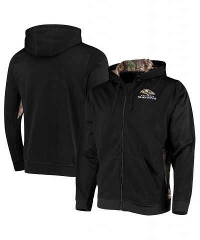 Men's Black, Realtree Camo Baltimore Ravens Decoy Tech Fleece Full-Zip Hoodie $45.89 Sweatshirt