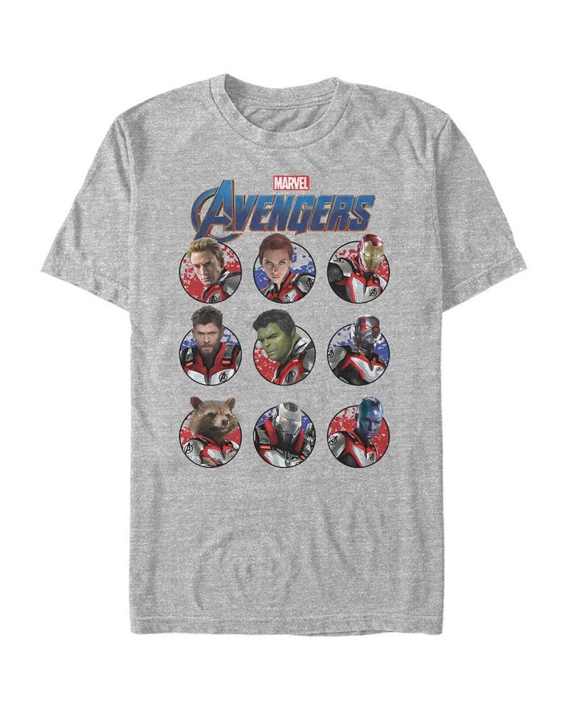 Marvel Men's Avengers Endgame Heroic Group Bubbles Short Sleeve T-Shirt Gray $17.50 T-Shirts