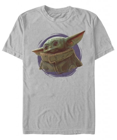 Star Wars The Mandalorian The Child Purple Smoke Short Sleeve Men's T-shirt Silver $17.84 T-Shirts