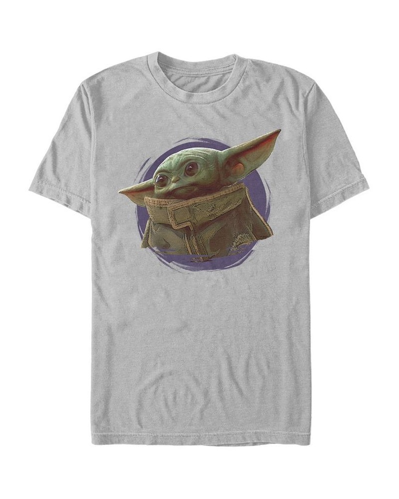 Star Wars The Mandalorian The Child Purple Smoke Short Sleeve Men's T-shirt Silver $17.84 T-Shirts