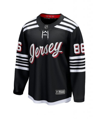 Men's Jack Hughes Black New Jersey Devils Alternate Premier Breakaway Player Jersey $49.35 Jersey