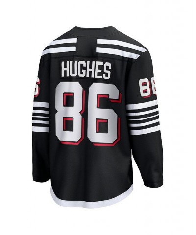 Men's Jack Hughes Black New Jersey Devils Alternate Premier Breakaway Player Jersey $49.35 Jersey