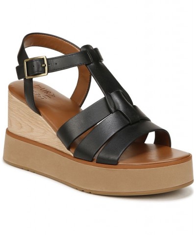 Barrett Wedge Sandals Black $69.60 Shoes