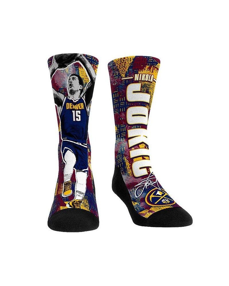 Men's and Women's Socks Nikola Jokic Denver Nuggets Big Player Crew Socks $18.55 Socks