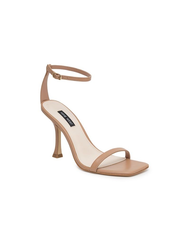 Women's Yess Square Toe Tapered Heel Dress Sandals PD04 $45.60 Shoes