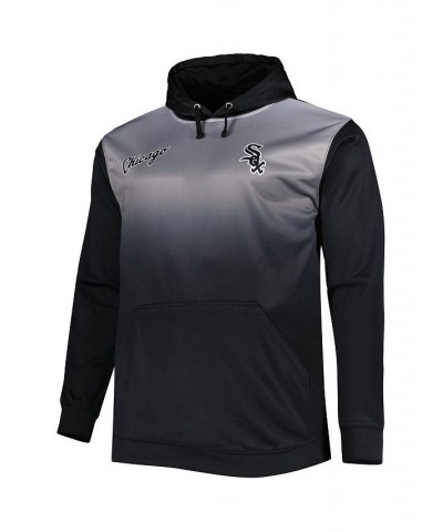 Men's Black Chicago White Sox Fade Sublimated Fleece Big and Tall Pullover Hoodie $46.55 Sweatshirt