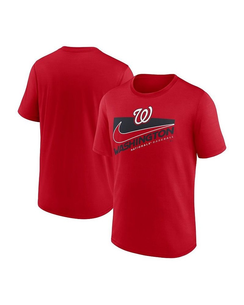 Men's Red Washington Nationals Swoosh Town Performance T-shirt $18.00 T-Shirts