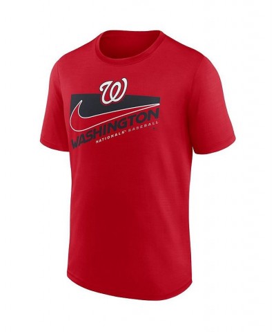 Men's Red Washington Nationals Swoosh Town Performance T-shirt $18.00 T-Shirts