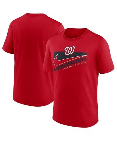 Men's Red Washington Nationals Swoosh Town Performance T-shirt $18.00 T-Shirts