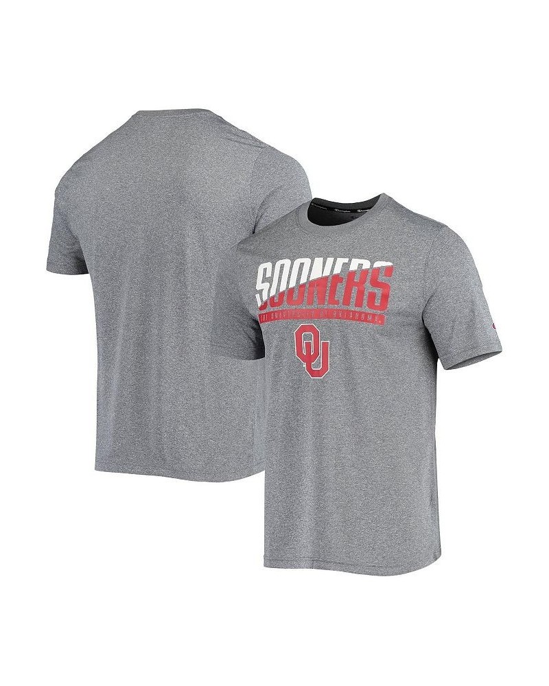 Men's Gray Oklahoma Sooners Wordmark Slash T-shirt $19.20 T-Shirts