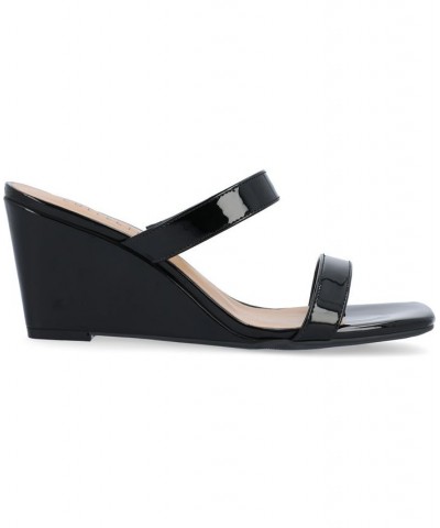 Women's Clover Wedge Sandals Black $47.00 Shoes