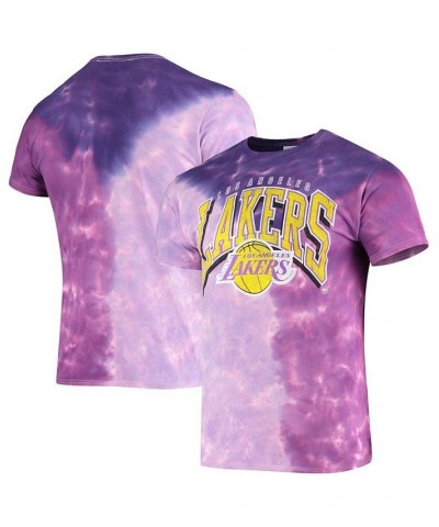 Men's Purple Los Angeles Lakers Vintage-Like Tie Dye Tubular T-shirt $17.64 T-Shirts