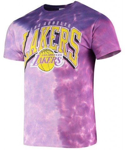 Men's Purple Los Angeles Lakers Vintage-Like Tie Dye Tubular T-shirt $17.64 T-Shirts