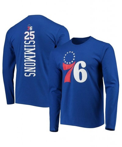 Men's Ben Simmons Royal Philadelphia 76ers Team Playmaker Name and Number Long Sleeve T-shirt $21.08 T-Shirts