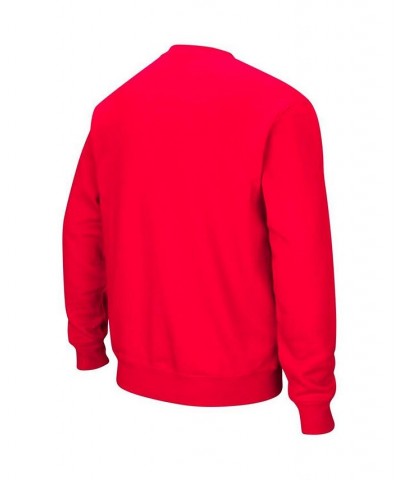 Men's Red Boston University Arch & Logo Crew Neck Sweatshirt $30.59 Sweatshirt