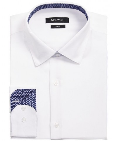 Men's Slim-Fit Performance Stretch Solid Dress Shirt Multi $13.90 Dress Shirts