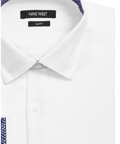 Men's Slim-Fit Performance Stretch Solid Dress Shirt Multi $13.90 Dress Shirts