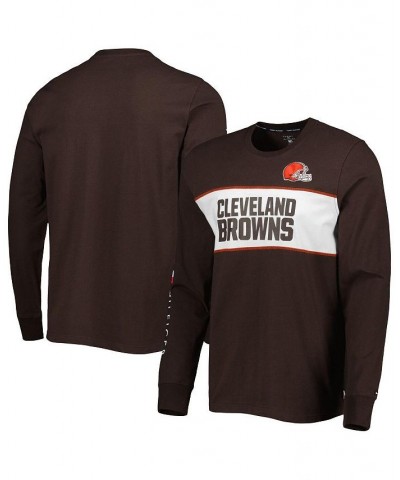 Men's Brown Cleveland Browns Peter Team Long Sleeve T-shirt $38.99 T-Shirts