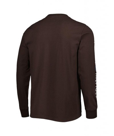 Men's Brown Cleveland Browns Peter Team Long Sleeve T-shirt $38.99 T-Shirts