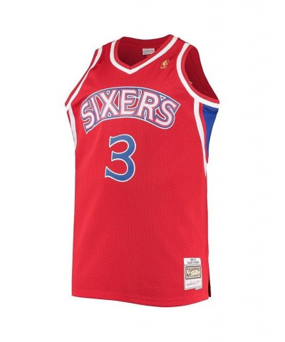 Men's Allen Iverson Red Philadelphia 76ers Big and Tall Hardwood Classics Swingman Player Jersey $48.00 Jersey