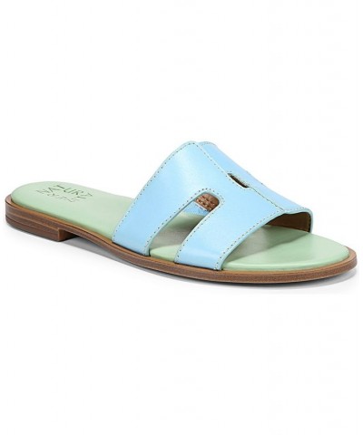 Fame Slide Sandals Blue $54.45 Shoes