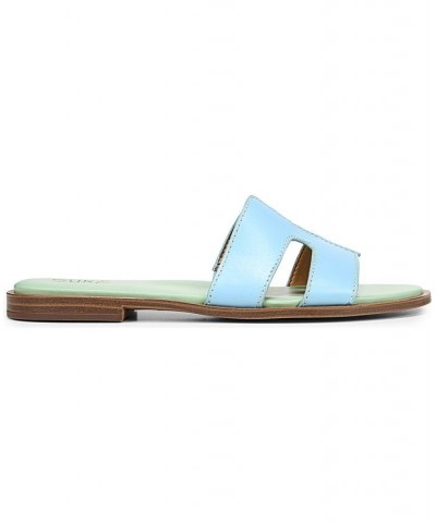 Fame Slide Sandals Blue $54.45 Shoes