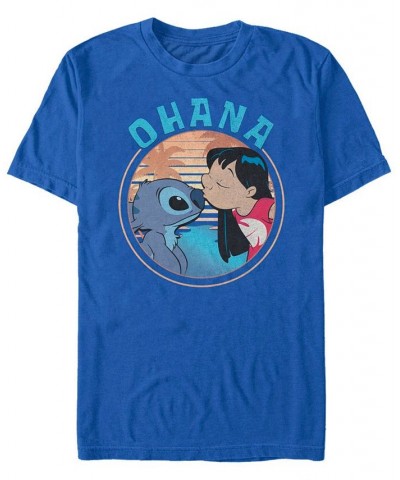 Men's Lilo Stitch Ohana Short Sleeve T-Shirt Royal $15.40 T-Shirts