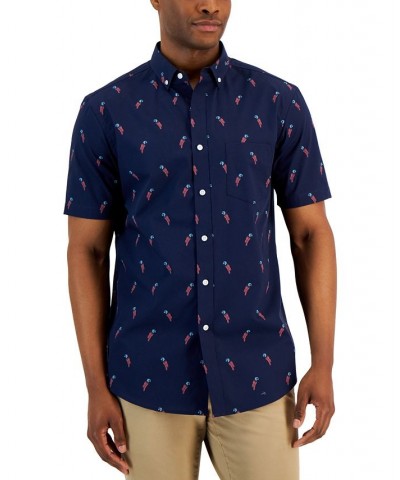 Men's Parrots Poplin Shirt Blue $29.75 Shirts