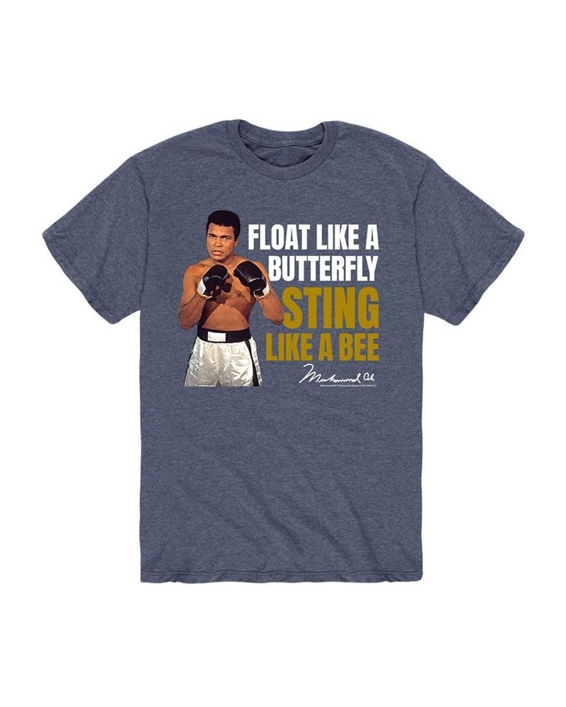 Men's Muhammad Ali Butterfly T-shirt Blue $18.89 T-Shirts