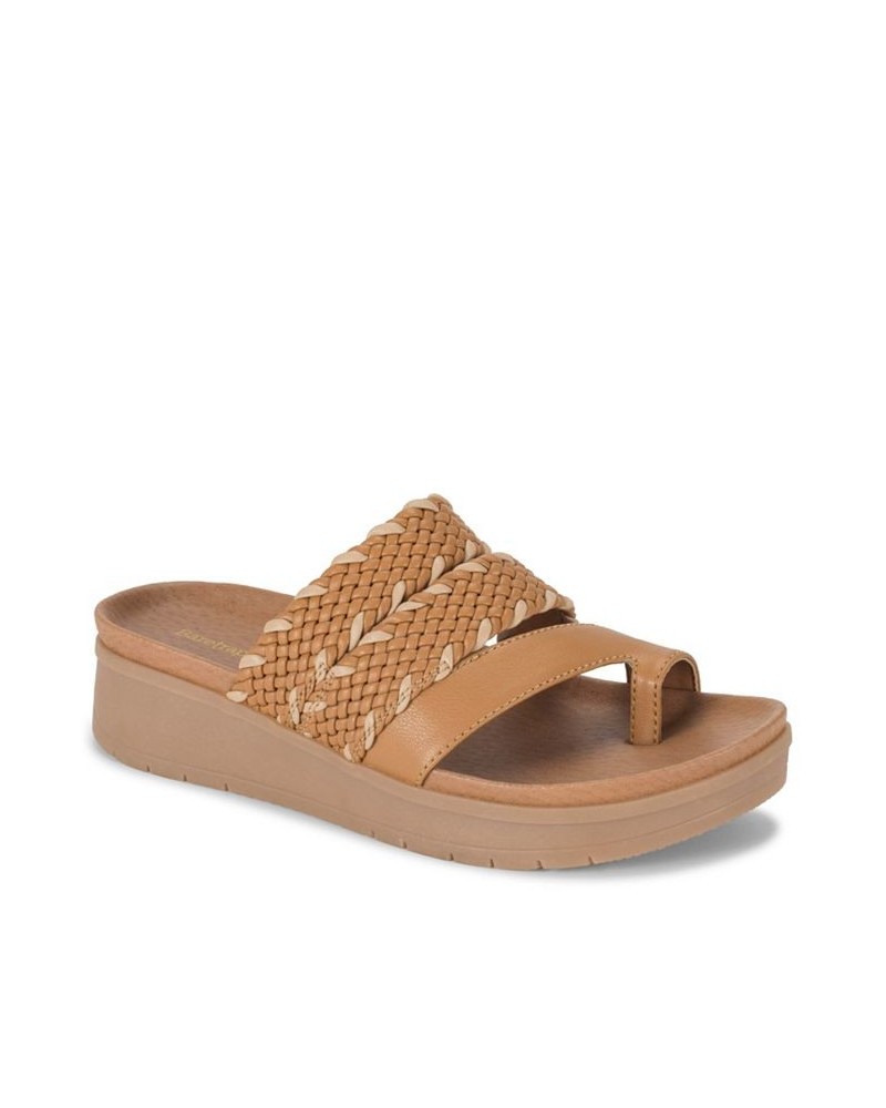 Women's Gwendalyn Slide Sandal Brown $44.20 Shoes