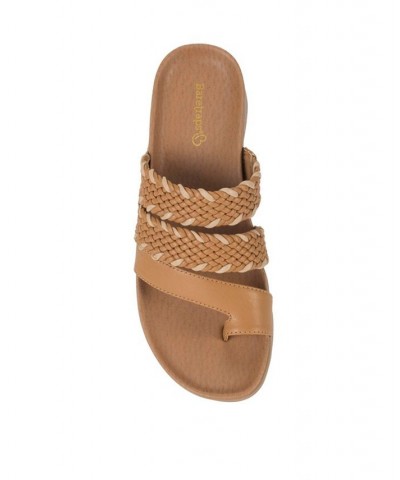 Women's Gwendalyn Slide Sandal Brown $44.20 Shoes