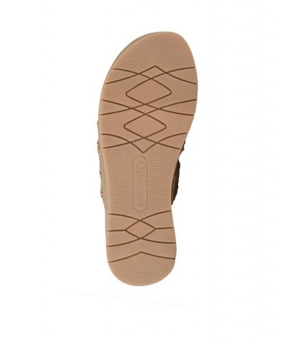 Women's Gwendalyn Slide Sandal Brown $44.20 Shoes