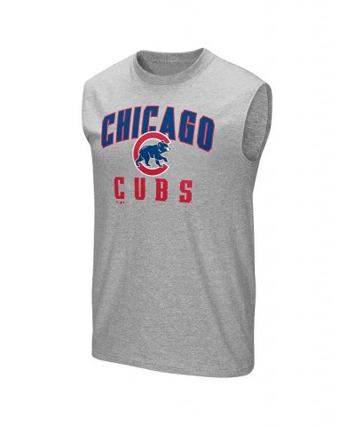 Men's Branded Heather Gray Chicago Cubs Game Legend Sleeveless Shooter T-shirt $16.19 T-Shirts