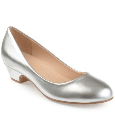 Women's Comfort Saar Low Heels Silver $35.20 Shoes