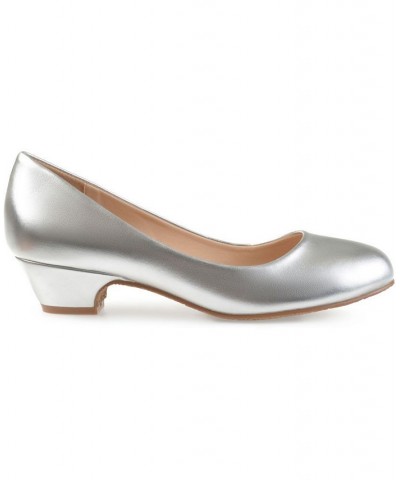 Women's Comfort Saar Low Heels Silver $35.20 Shoes