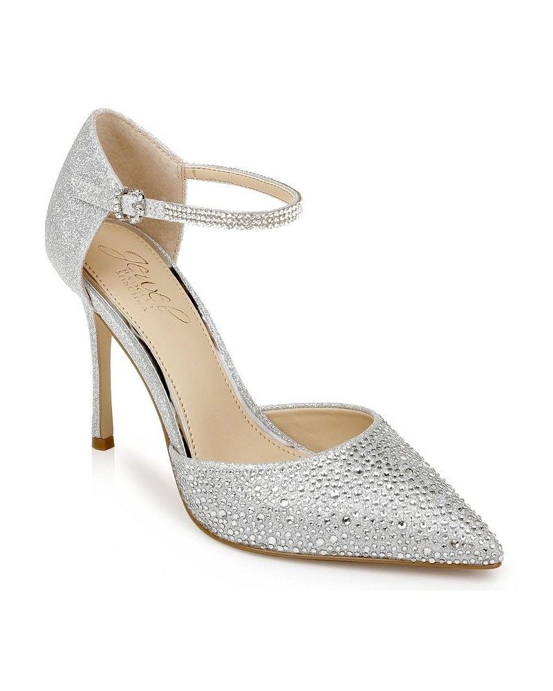 Women's Jailene Evening Pumps Silver $38.70 Shoes