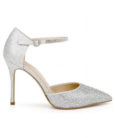 Women's Jailene Evening Pumps Silver $38.70 Shoes