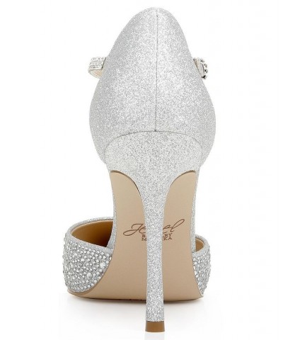 Women's Jailene Evening Pumps Silver $38.70 Shoes